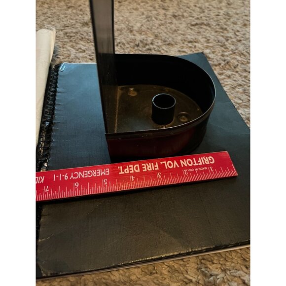 VTG Punched Metal Tin Candle Holder Wall Or Table Mount - Picture 12 of 12